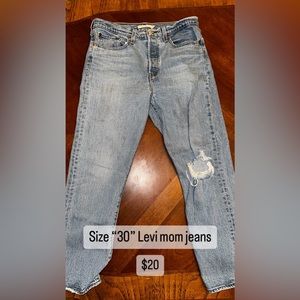 Levi’s distressed mom jeans